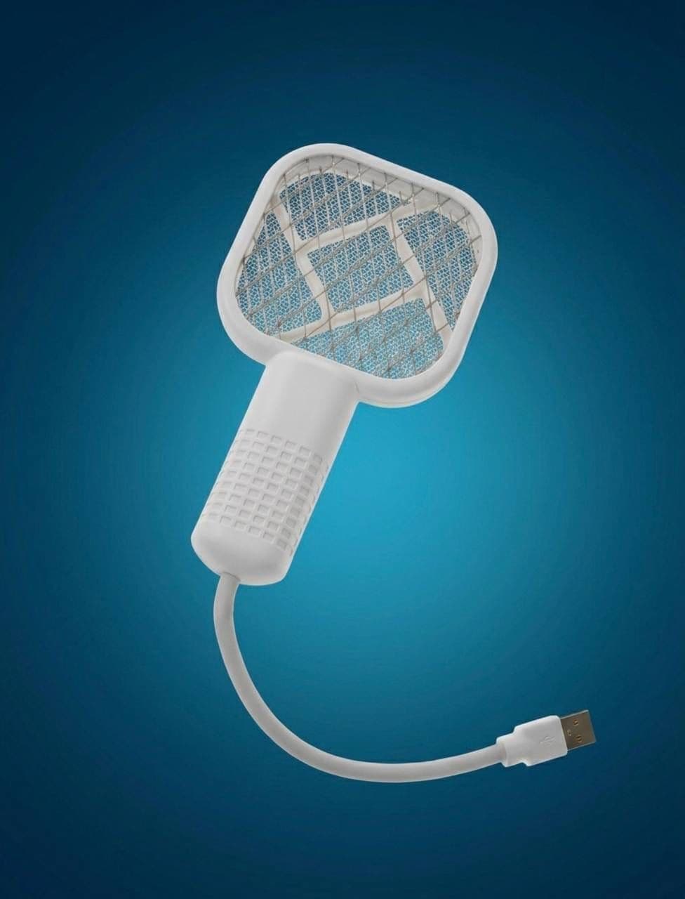 Электрическая мухобойка 2 в 1 с USB-зарядкой, белая